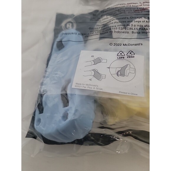 SONIC 2 Toys 7 And 8 McDonalds 2022 Happy Meal Toys NEW FACTORY SEALED Lot Of 2 - Picture 8 of 9